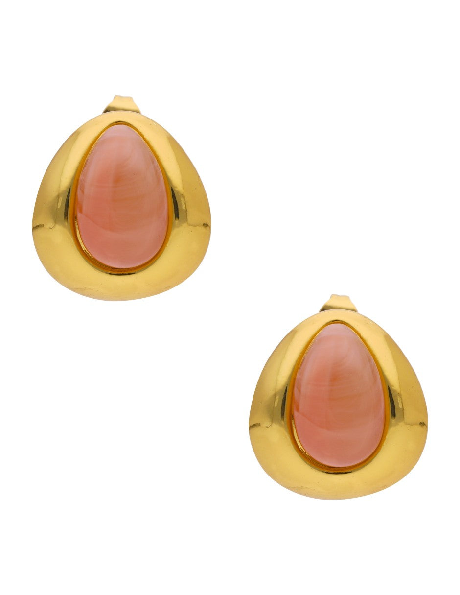Arete Gota Esmalte rosa