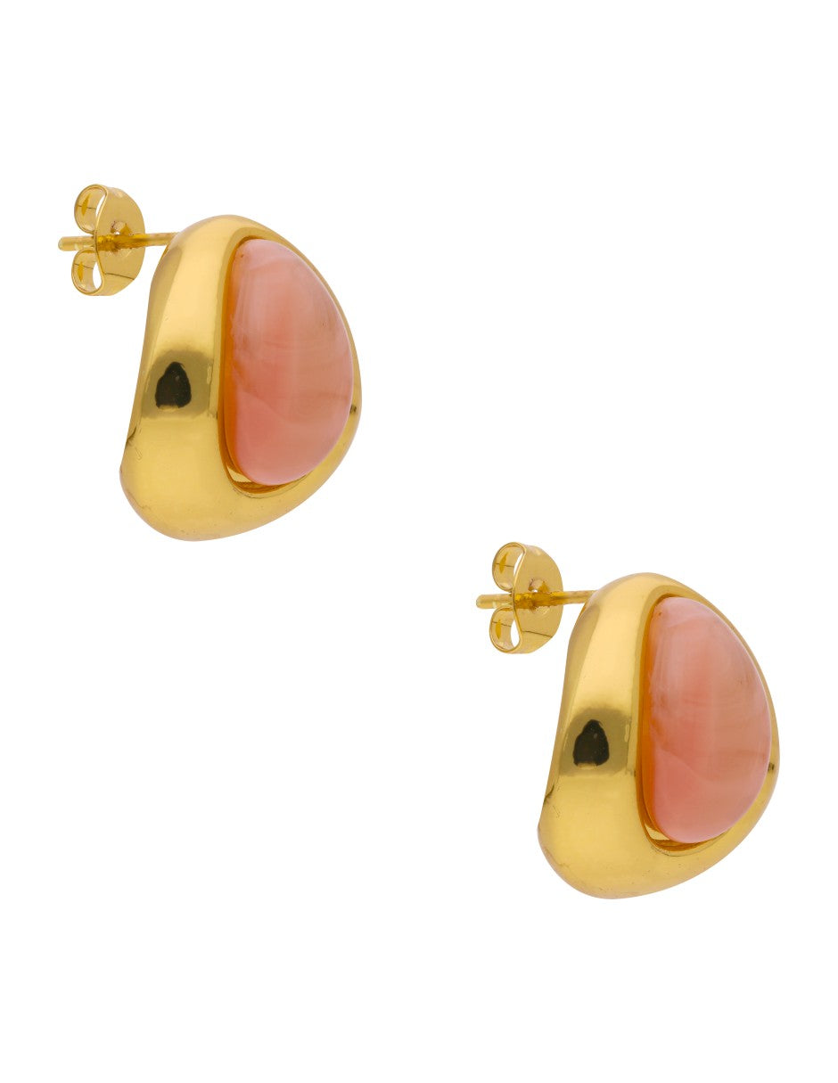 Arete Gota Esmalte rosa