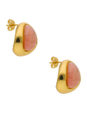 Arete Gota Esmalte rosa