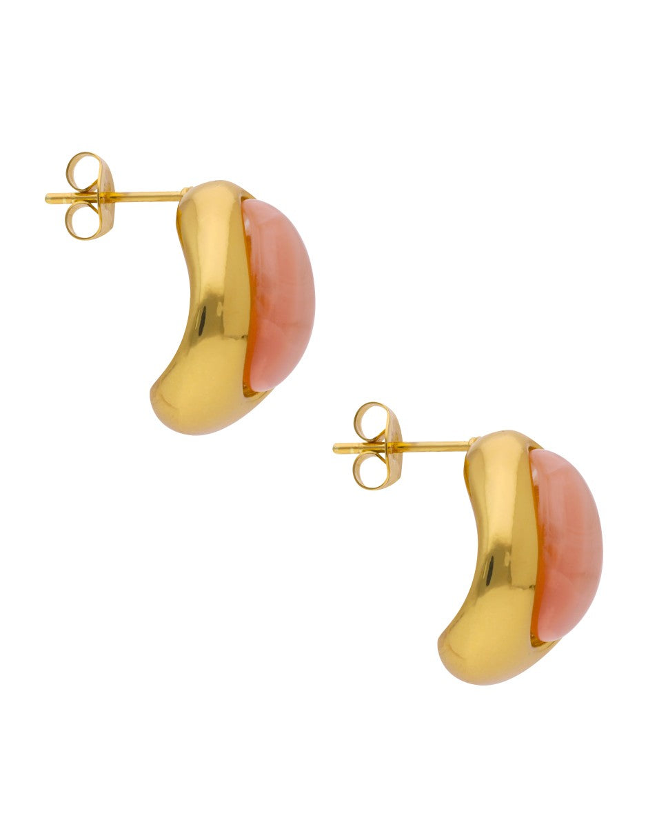 Arete Gota Esmalte rosa