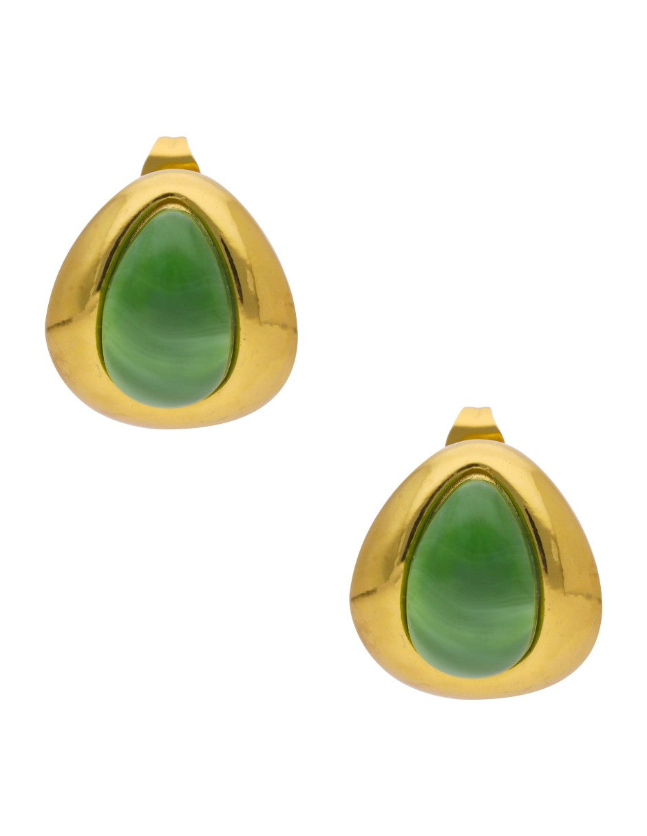 Arete Gota Esmalte Verde