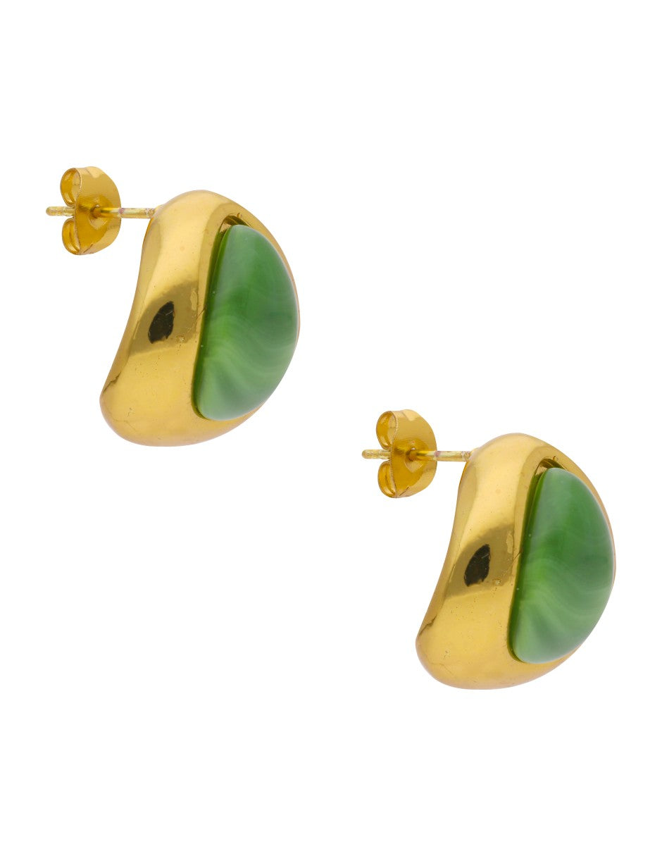 Arete Gota Esmalte Verde