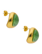 Arete Gota Esmalte Verde