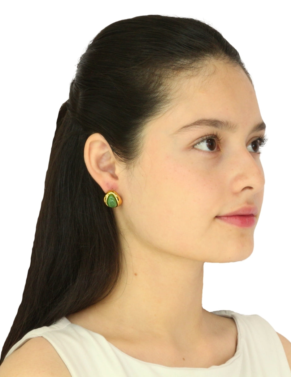 Arete Gota Esmalte Verde
