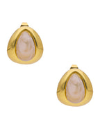 Arete Gota Esmalte Blanca