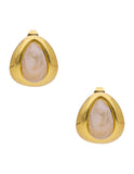 Arete Gota Esmalte Blanca