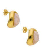 Arete Gota Esmalte Blanca