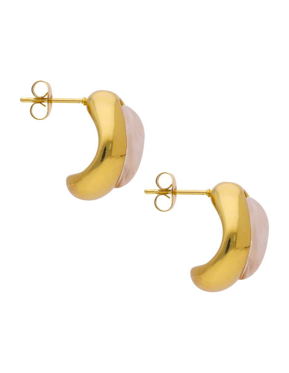 Arete Gota Esmalte Blanca