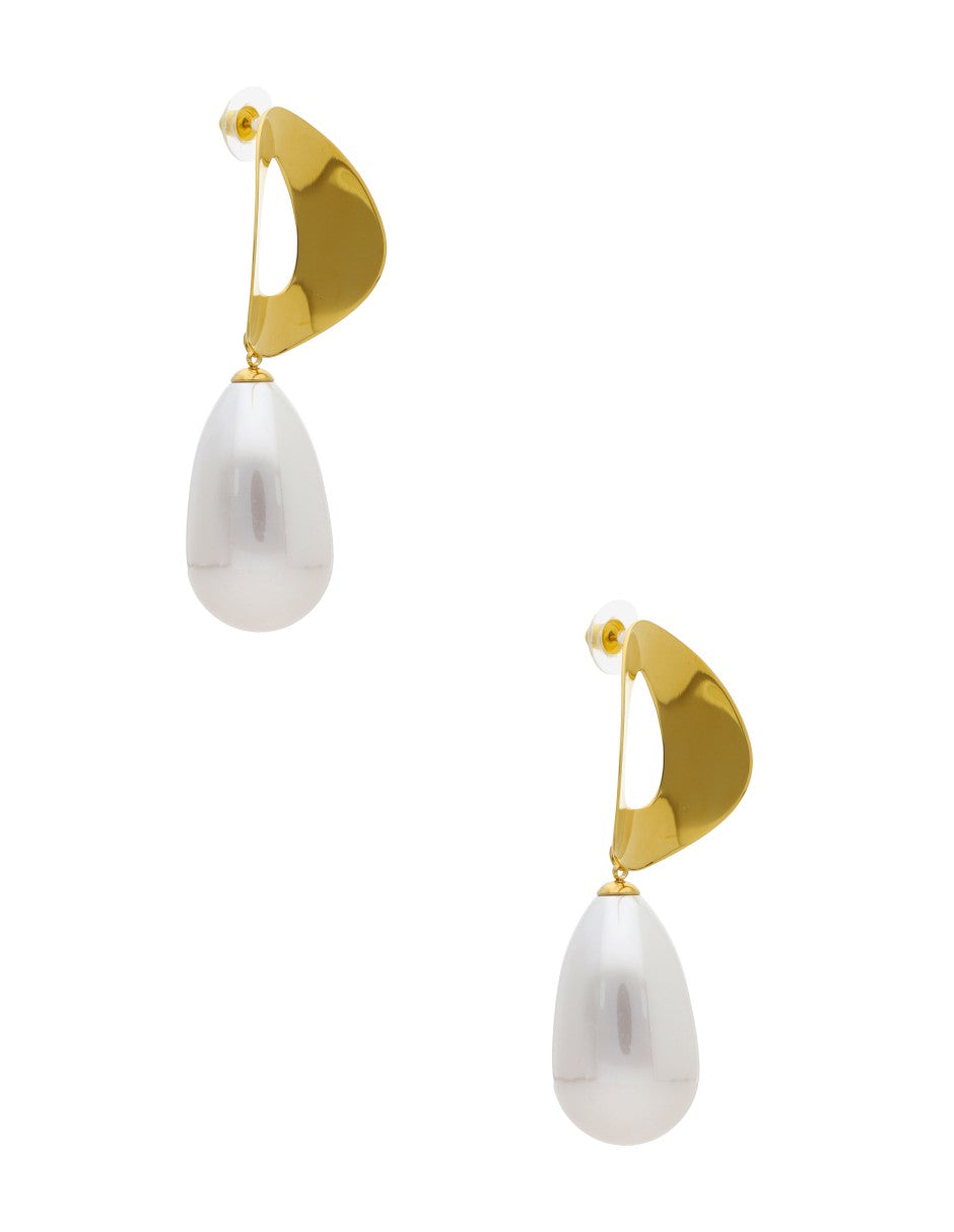 Arete Grande Colgante Perla