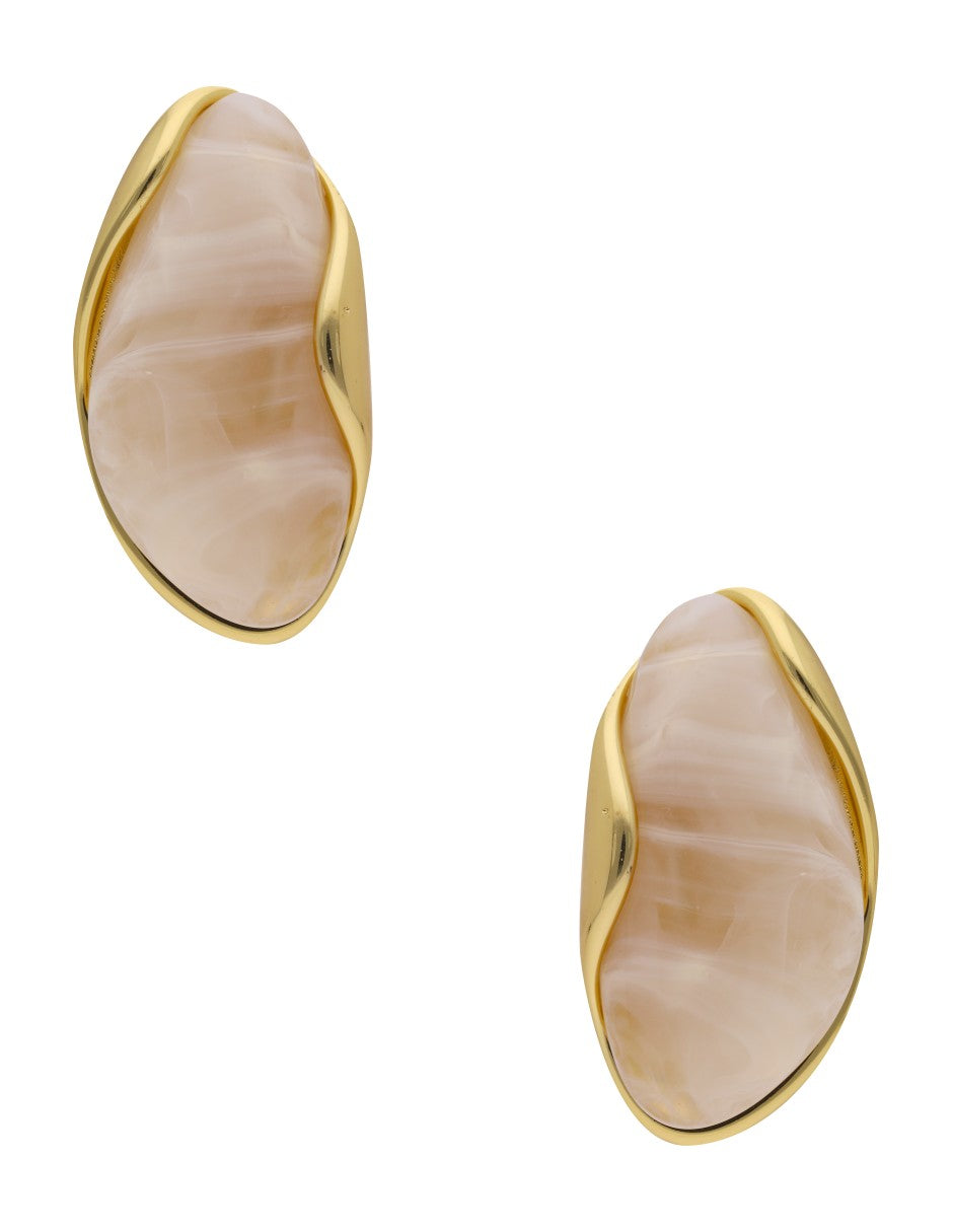 Arete Gota Resina Blanca