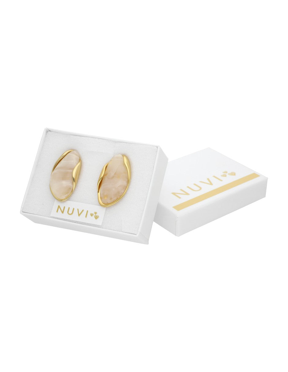 Arete Gota Resina Blanca