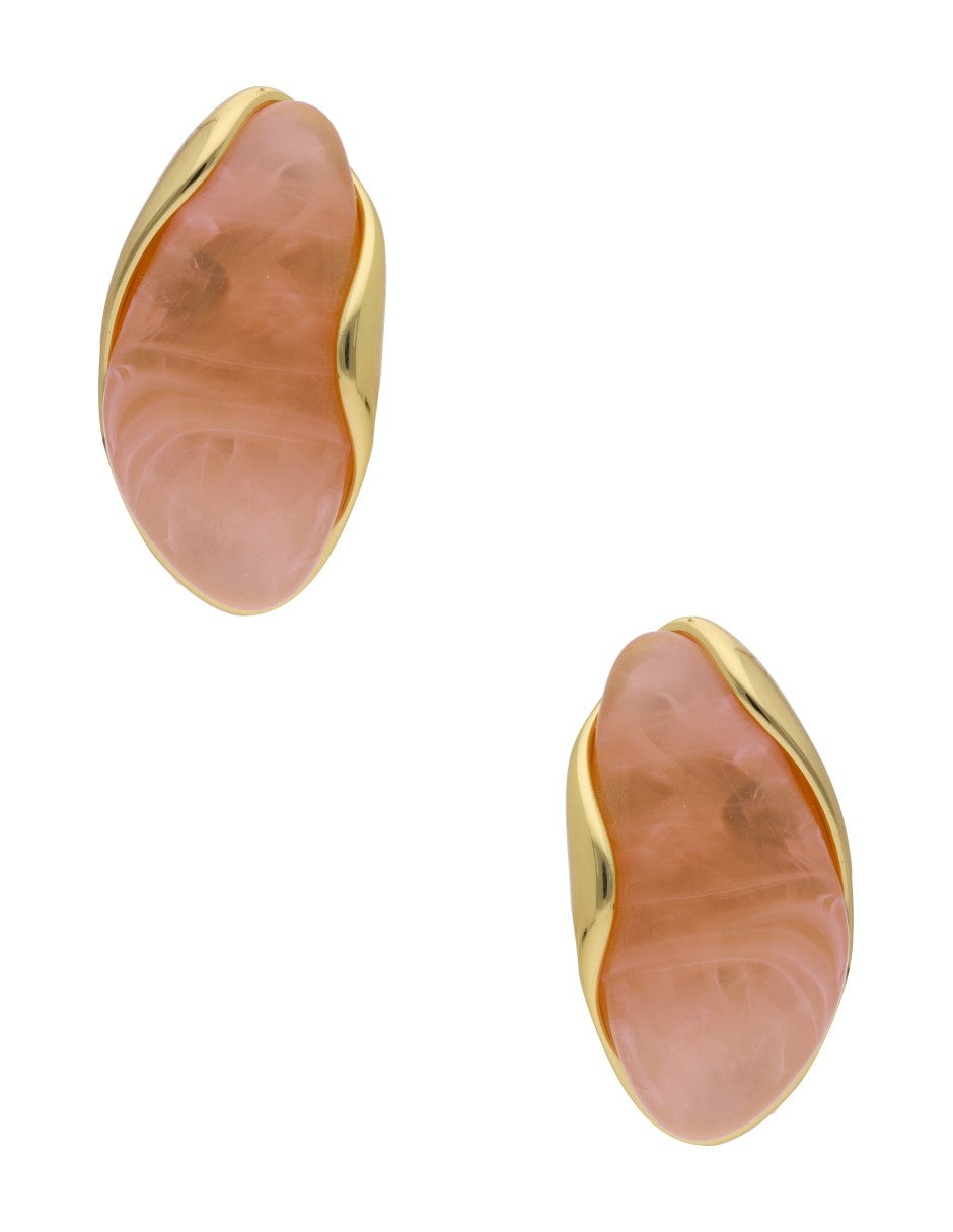 Arete Gota Resina Rosa