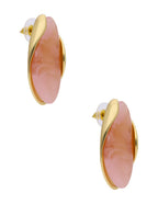 Arete Gota Resina Rosa
