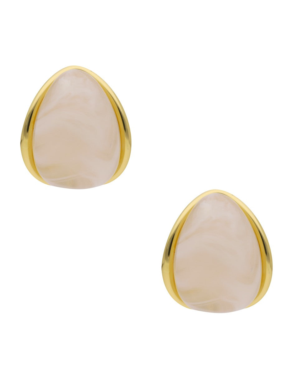 Arete Gotita Resina Blanco