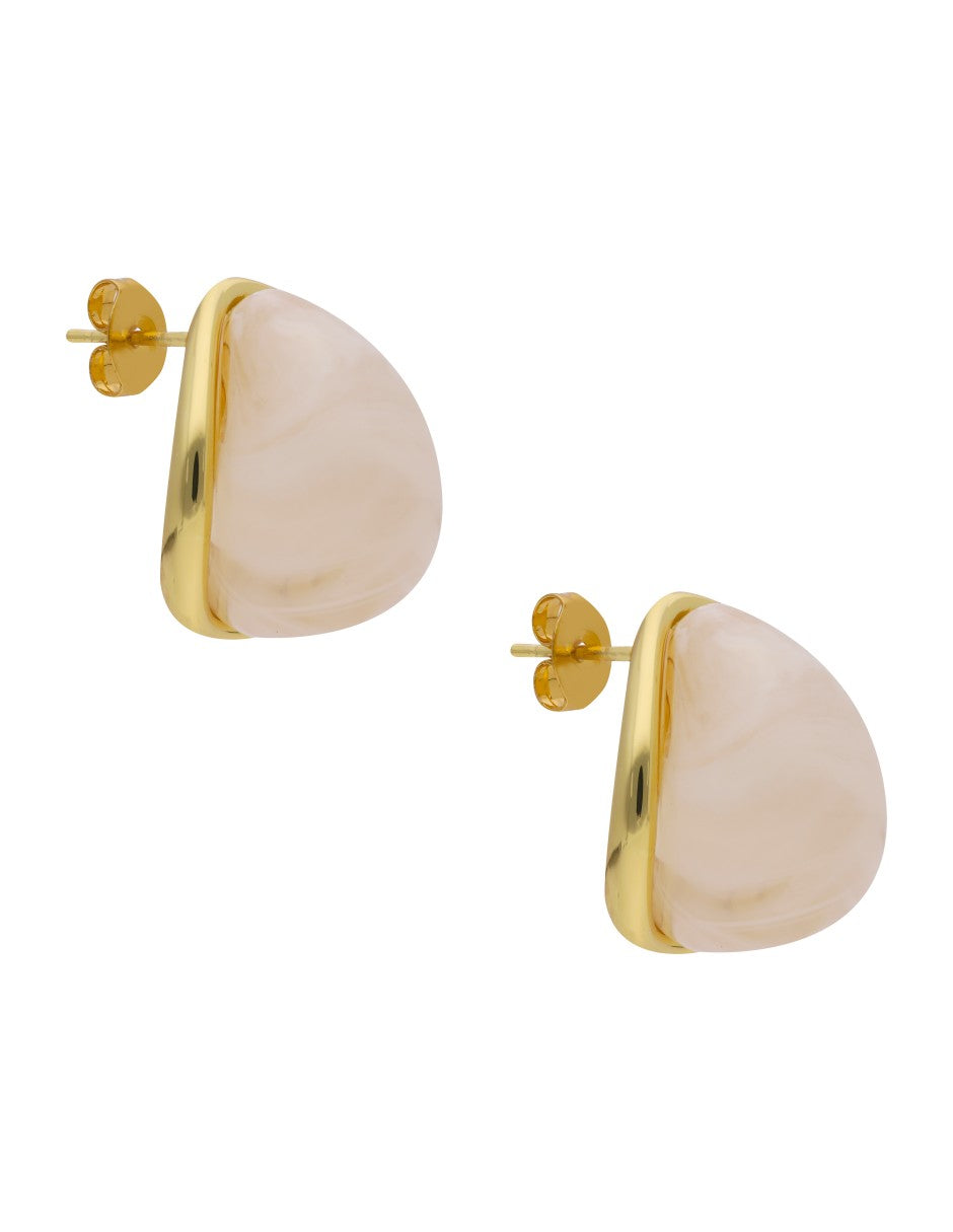 Arete Gotita Resina Blanco