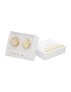 Arete Gotita Resina Blanco