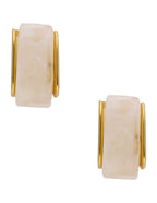 Arete Cubo Resina Blanco
