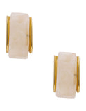 Arete Cubo Resina Blanco