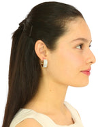 Arete Cubo Resina Blanco