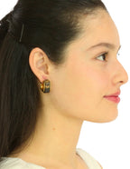 Arete Cubo Resina Negro