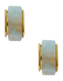 Arete Cubo Resina Azul