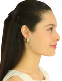 Arete Cubo Resina Azul