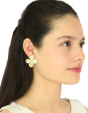 Aretes Flor Perla