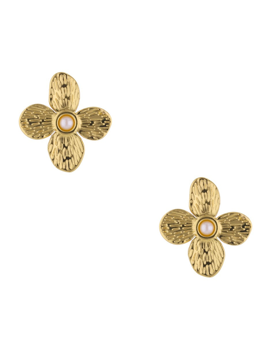 Aretes Flor Perla