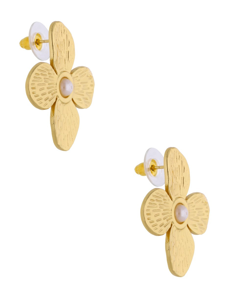 Aretes Flor Perla