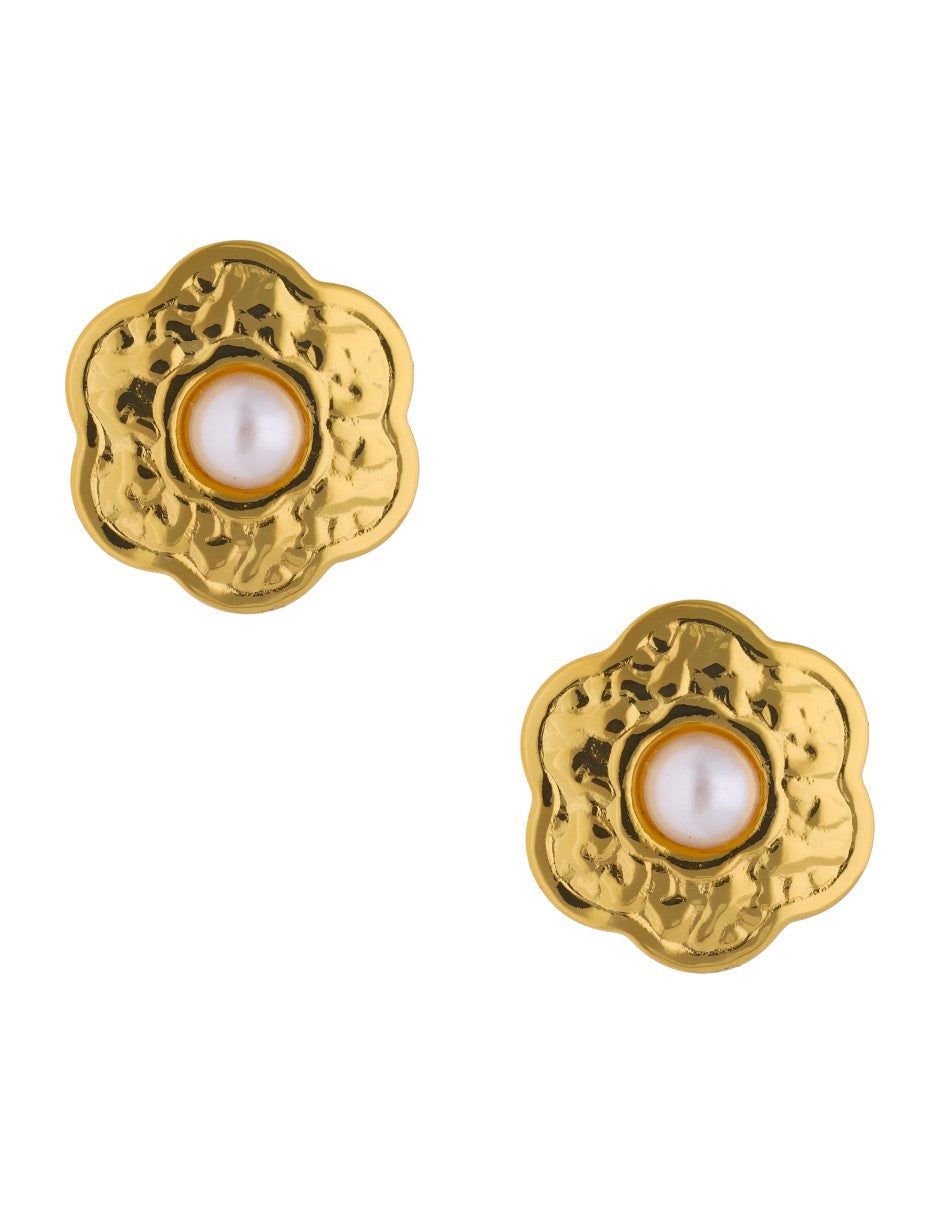 Aretes Flor Perla