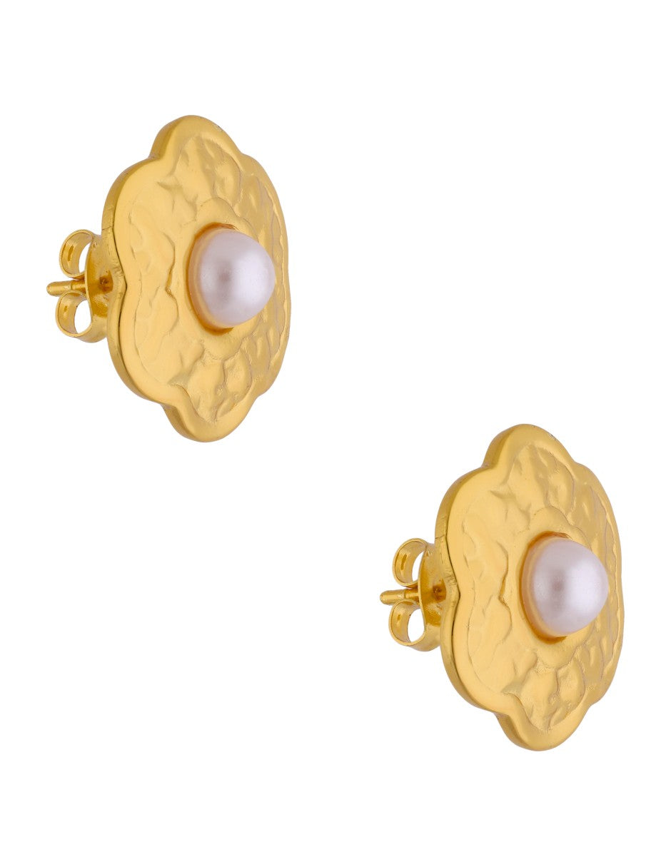 Aretes Flor Perla