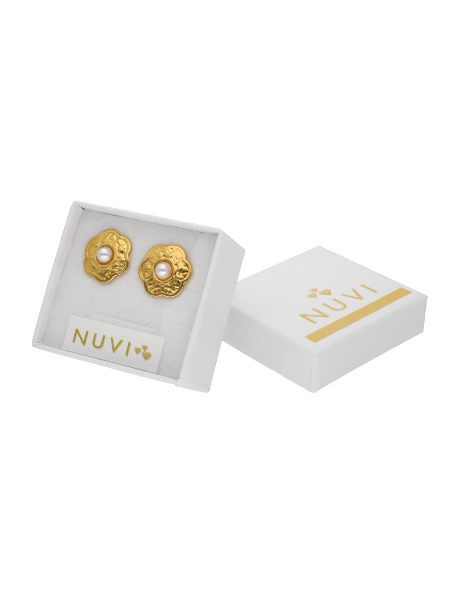 Aretes Flor Perla