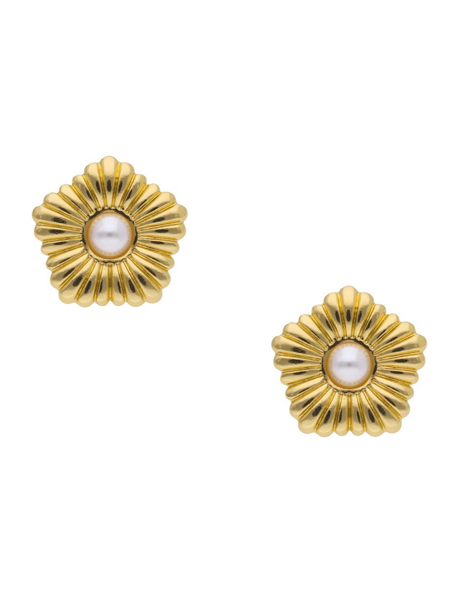Aretes Flor Perla