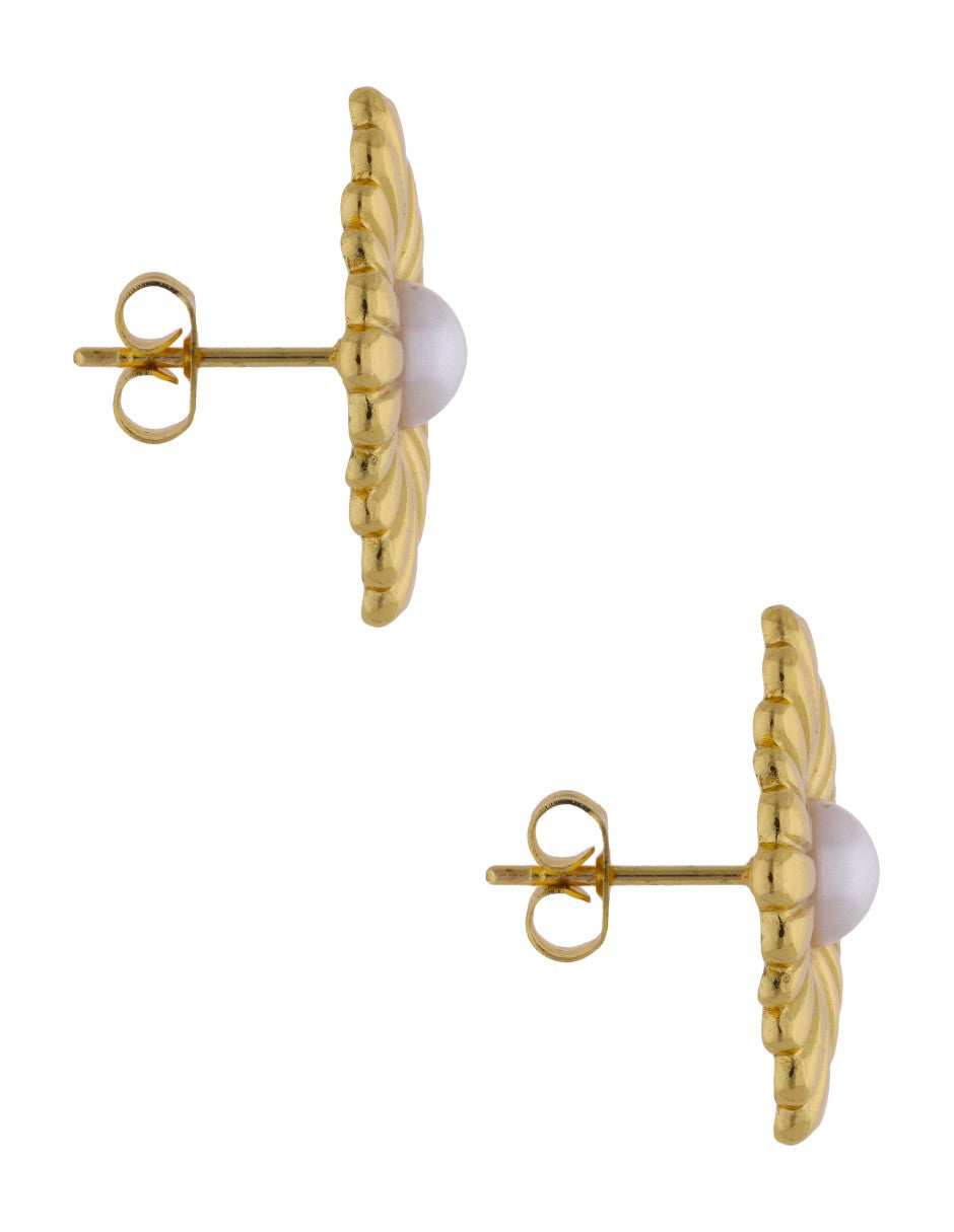 Aretes Flor Perla