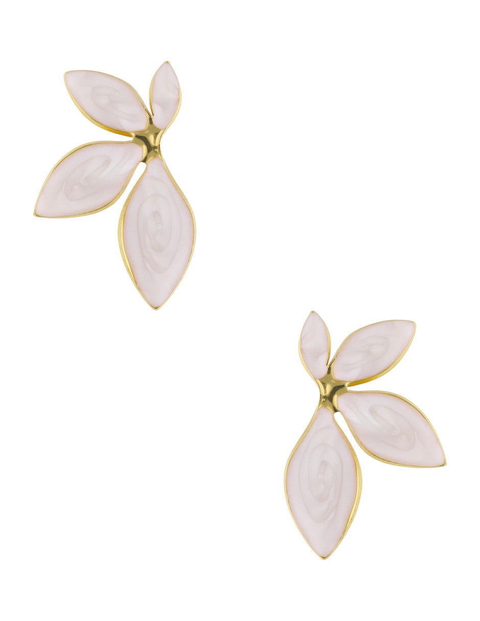 Aretes Petalos Esmalte