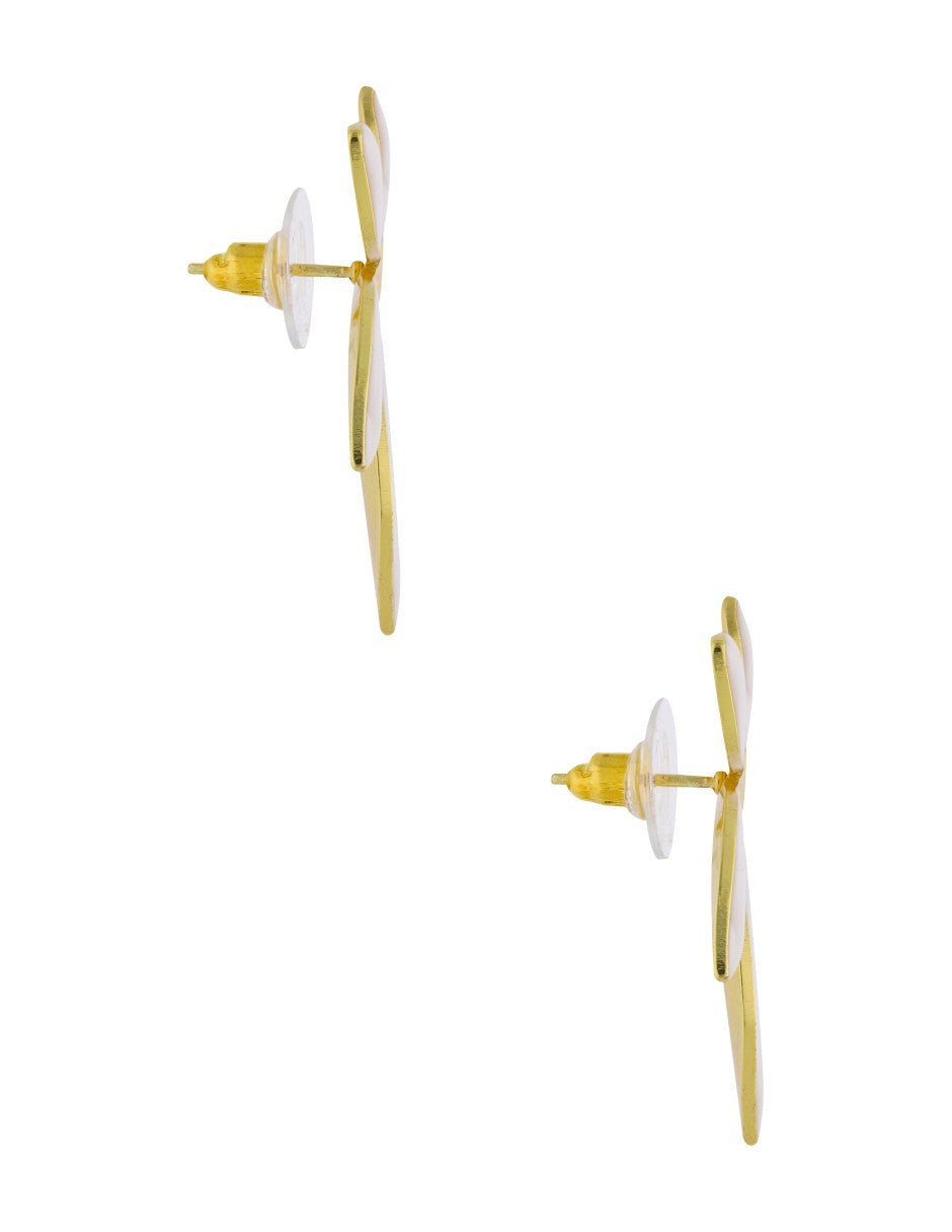 Aretes Petalos Esmalte