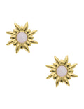 Aretes Sol Esmalte Blanco
