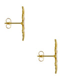 Aretes Sol Esmalte Blanco