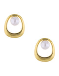 Aretes Ovalo con Perla