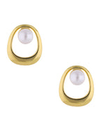 Aretes Ovalo con Perla