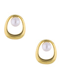 Aretes Ovalo con Perla