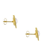 Aretes Circulo Con Perla Dentro