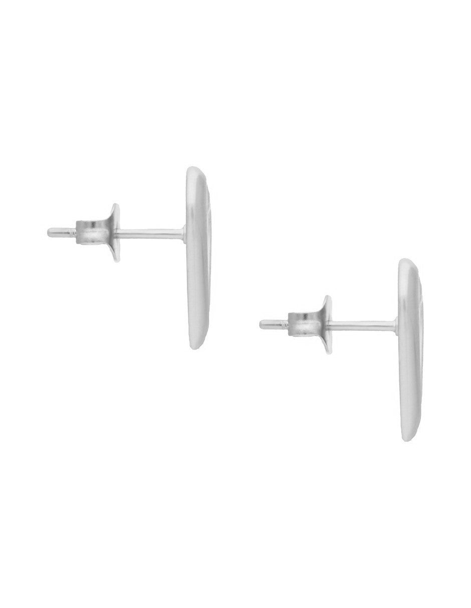 Arete Corazon Perla Madre Plateado