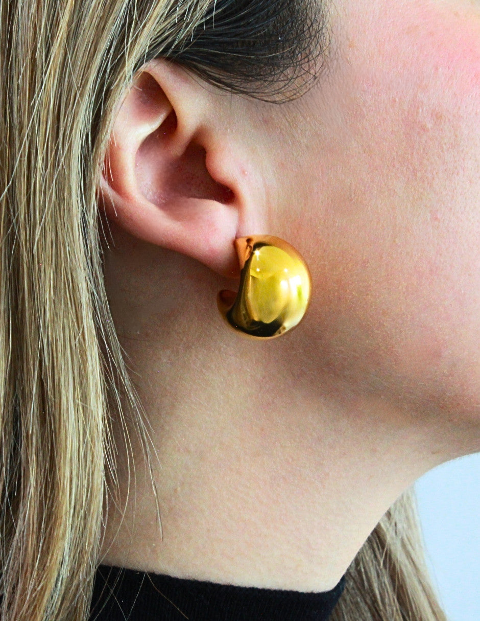 Arete Chunkie Medio Circulo redondo Dorado