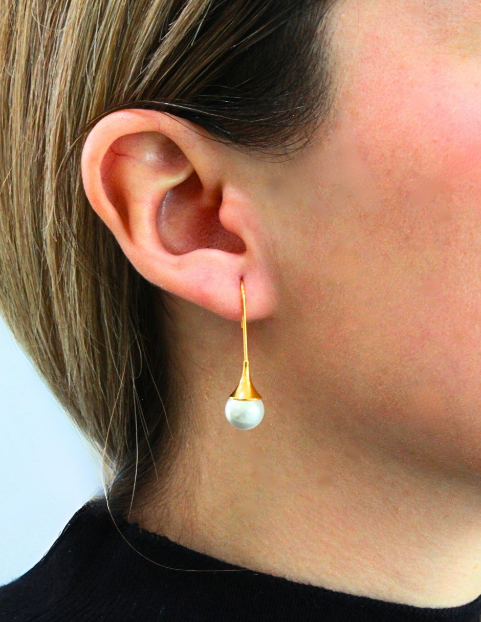 Arete Gota Perla Sint. Blanca