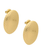 Arete Oval Rayas Mate