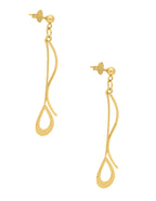 Arete Colgante Barra Gota Ondulado