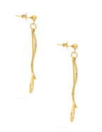 Arete Colgante Barra Gota Ondulado