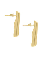 Arete Chapa Redondo Plano Doblado