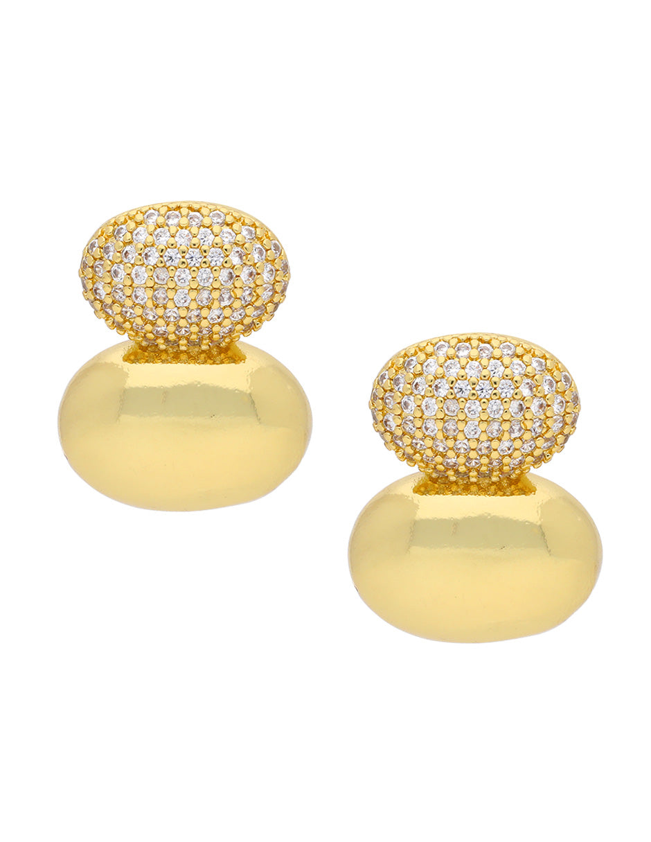 Arete Chapa Ovalos Cristales